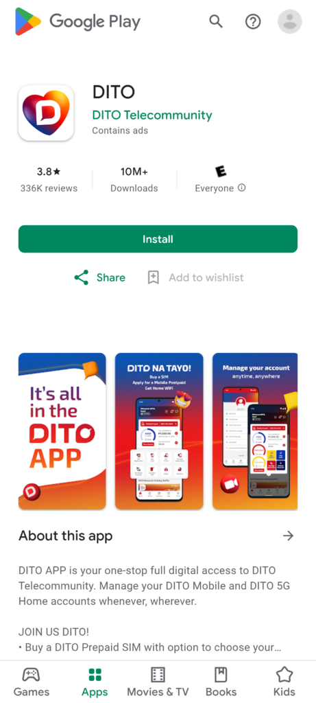 DITO APP Android